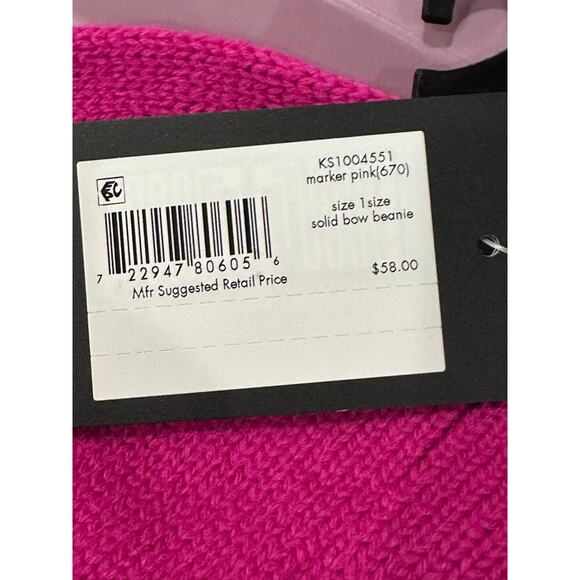 NWT Kate Spade winter hat and scarf set in hot pink! - Picture 5 of 12